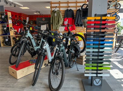Intérieur magasin de vélos La Rochelle