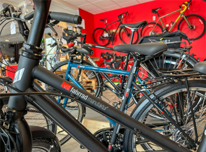 Intérieur magasin de vélos La Rochelle
